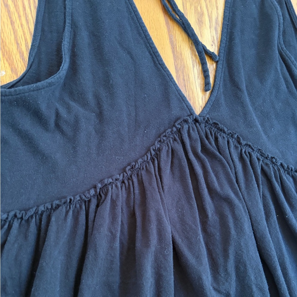 American Eagle Outfitters Black Sleeveless Dress 100% Cotton. Size: XL - Picture 3 of 7